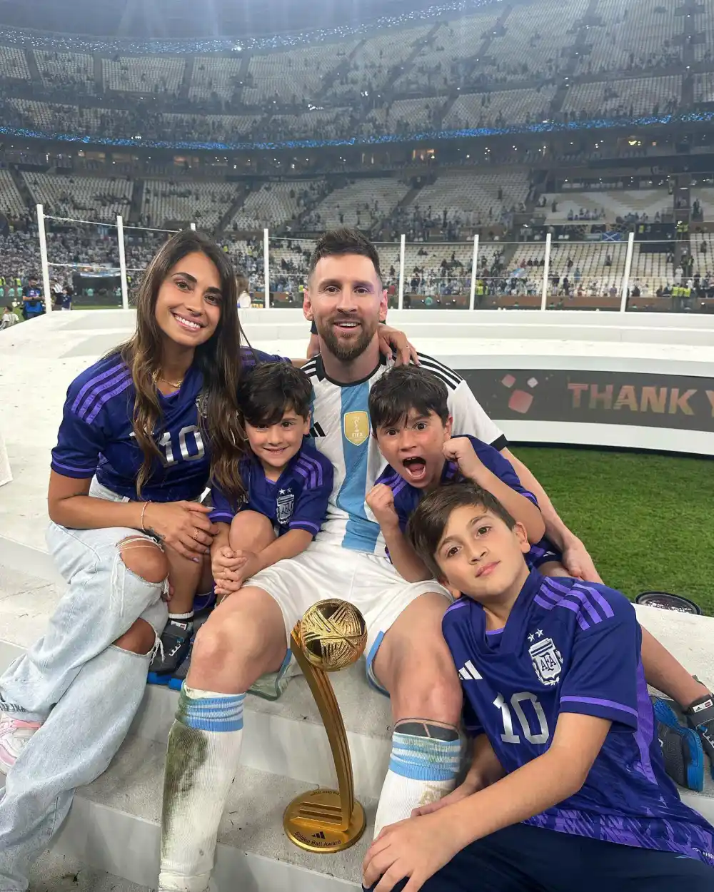 Watch.. Messi's Wife Smiles With Joy After Argentina Qualified For The Final